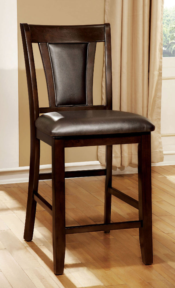 Furniture of America - Brent Ii Counter Ht. Chair Set of 2 in Dark Cherry/Espresso - CM3984DK-PC-2PK View 1