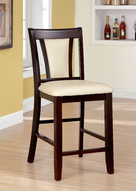 Furniture of America - Brent Ii Counter Ht. Chair Set of 2 in Dark Cherry/Ivory - CM3984PC-2PK View 1