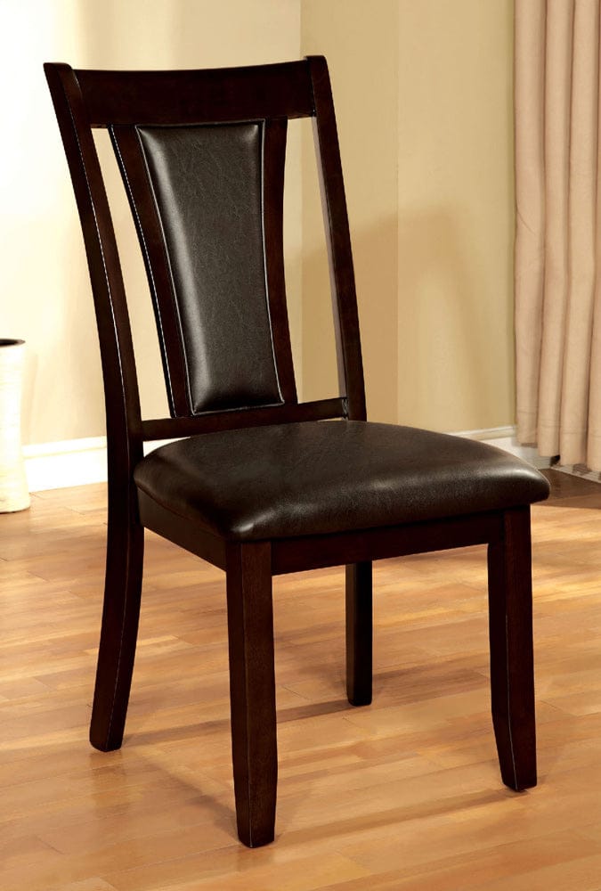 Furniture of America - Brent Side Chair Set of 2 in Dark Cherry/Espresso - CM3984DK-SC-2PK View 1