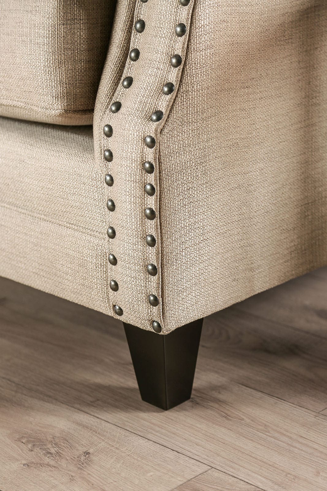 Furniture of America - Briana Sofa + Loveseat in Beige/Gold - SM2676-2PC View 5