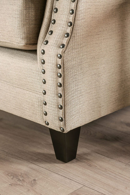 Furniture of America - Briana Sofa + Loveseat in Beige/Gold - SM2676-2PC View 5