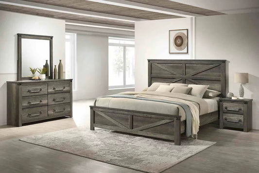 Furniture of America - Britonale - 3 Pc. Queen Bedroom Set - FM7218GY-Q-4PC view 1