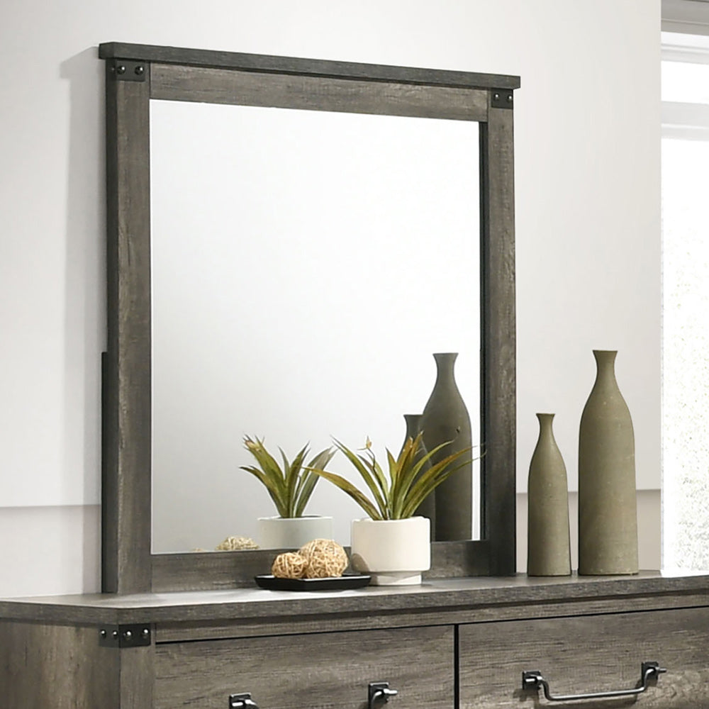 Furniture of America - Britonale Mirror in Rustic Gray - FM7218GY-M View 1