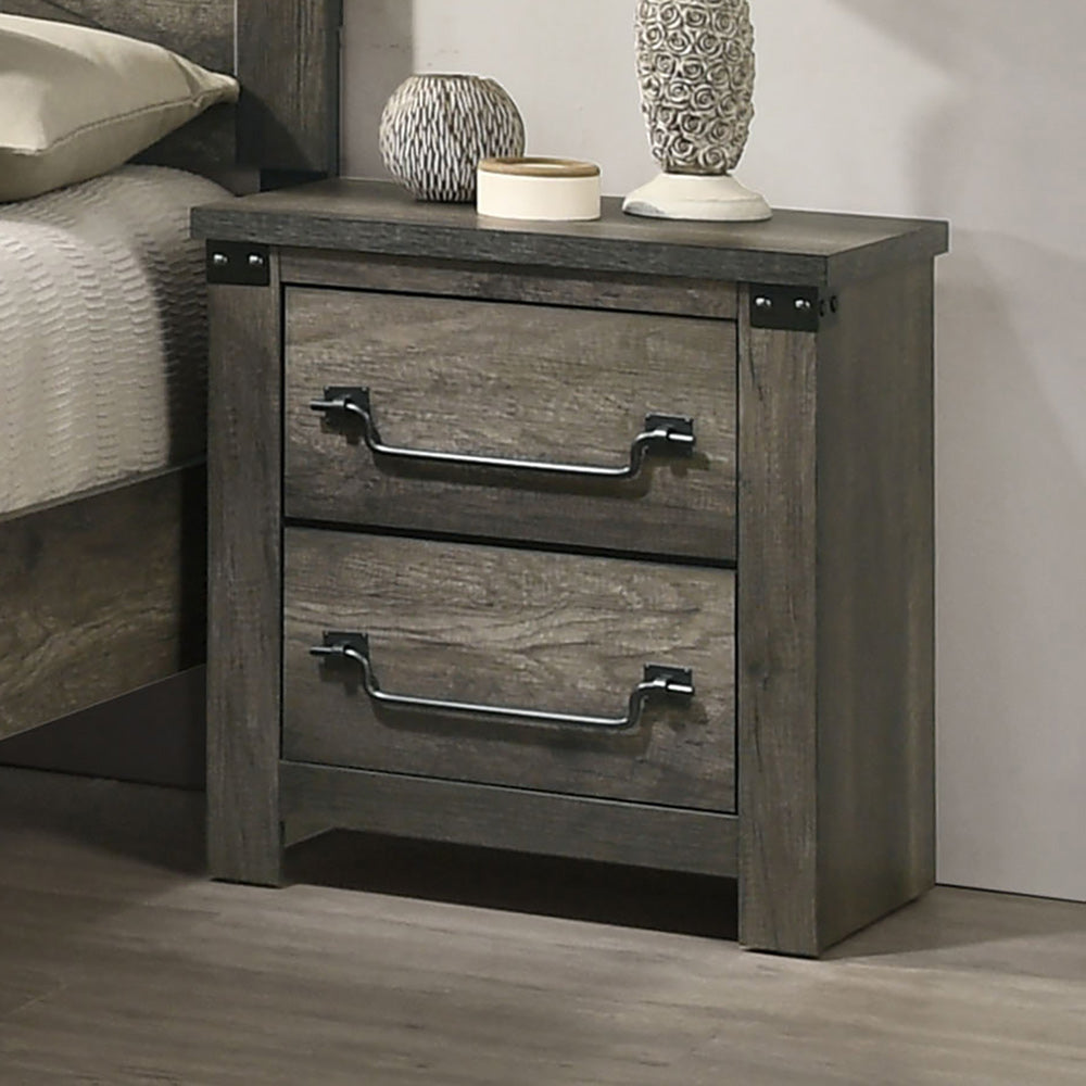 Furniture of America - Britonale Nightstand in Rustic Gray - FM7218GY-N View 1