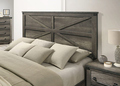 Furniture of America - Britonale Queen Bed in Rustic Gray - FM7218GY-Q-BED View 2