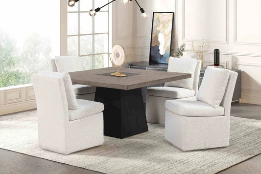 Furniture of America - Broager - 5 Pc. Square Table Set - FM3331DB-ST-5PC-00WH view 1