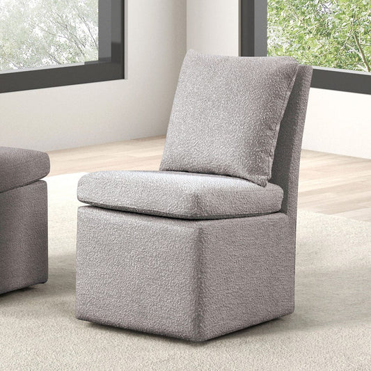 Furniture of America - Broager Dining Chair w/ Caster in Light Gray - FM3000LG-SC View 1
