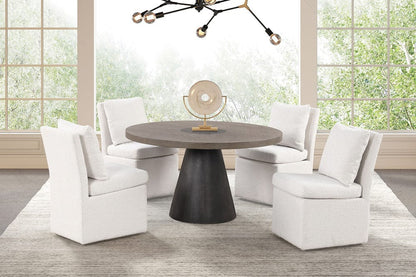 Furniture of America - Broager Round Table in Rustic Oak/Dark Walnut - FM3331DB-RT-TABLE View 5