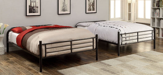 Furniture of America - Brocket Metal Full/Full Bunk Bed in Black - CM-BK1035F-BK-BED View 2