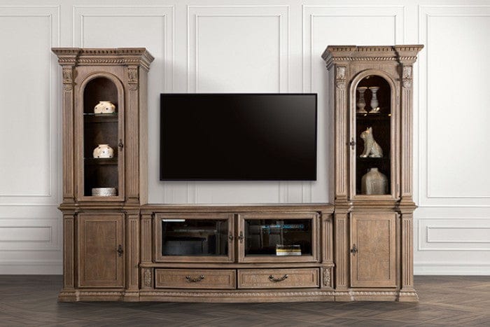 Furniture of America - Bromoak Entertainment Center in Weathered Oak - FM5418AK-TV-SET View 1