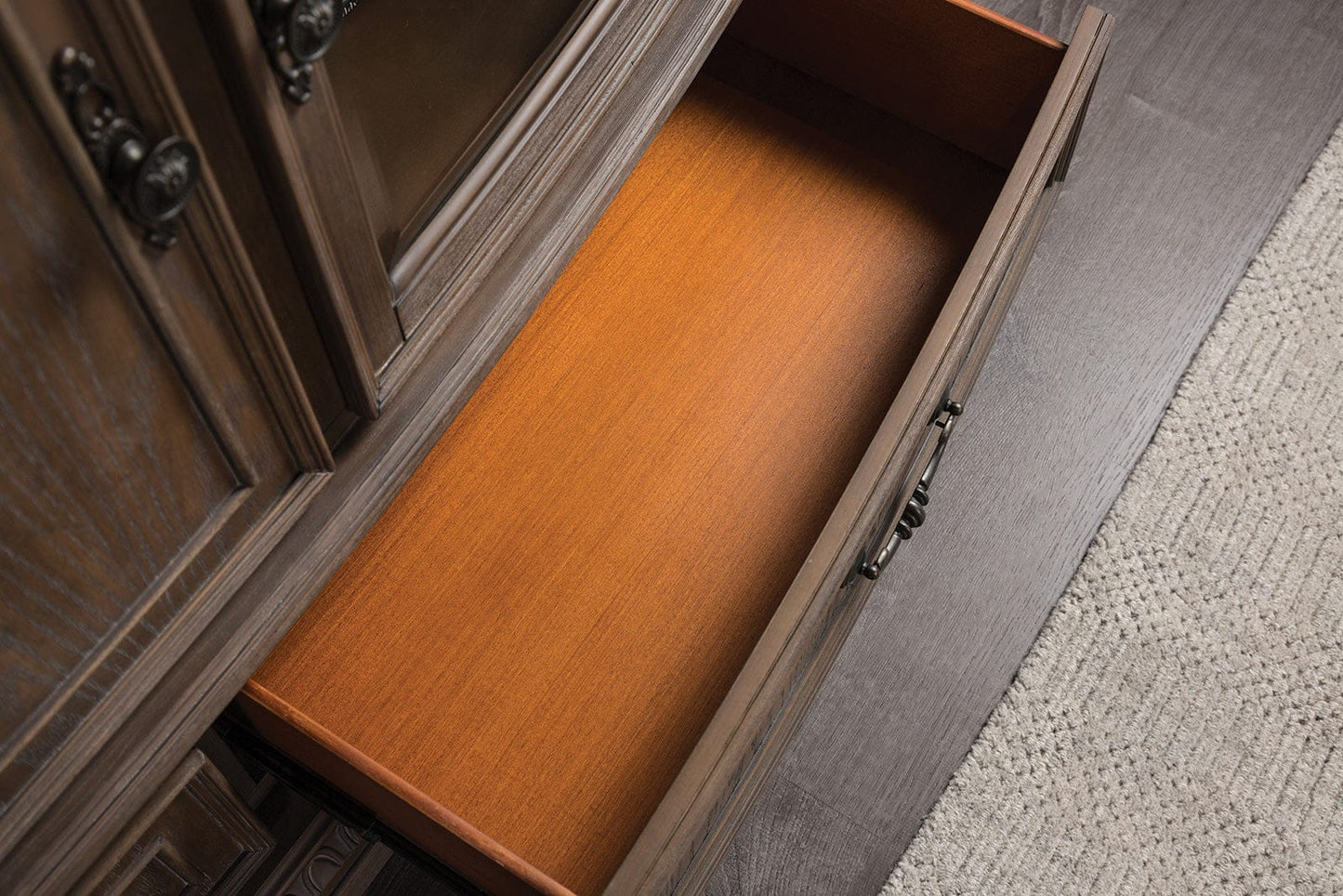 Furniture of America - Bromoak Entertainment Center in Weathered Oak - FM5418AK-TV-SET View 5