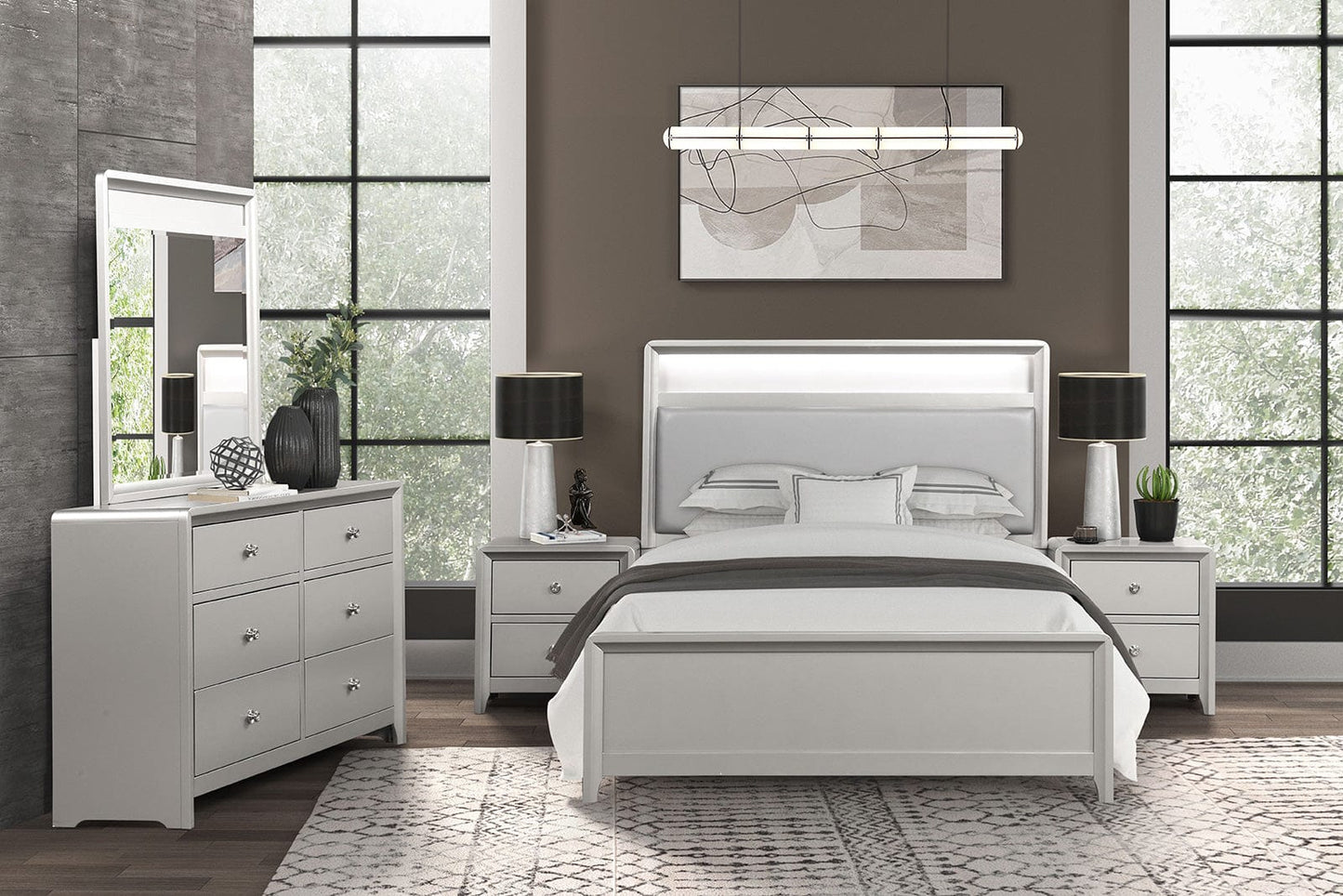 Furniture of America - Bryne Twin Bed in Champagne - FM7170CPN-T-BED View 3