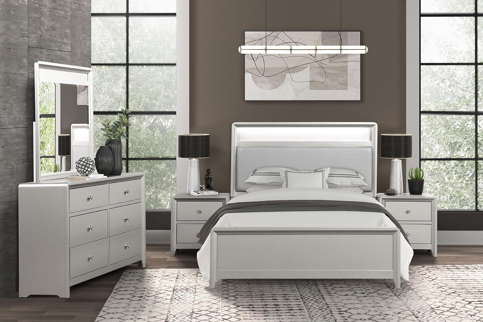Furniture of America - Bryne Twin Bed in Champagne - FM7170CPN-T-BED View 3