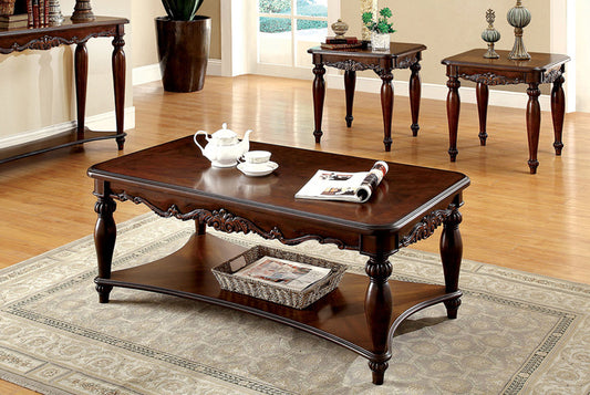 Furniture of America - Bunbury 3 Pc. Coffee Table Set in Cherry - CM4915-3PK View 1