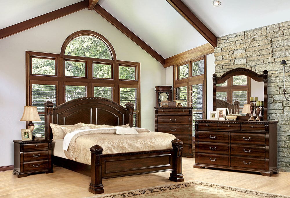 Furniture of America - Burleigh 5 Pc. Queen Bedroom Set w/ Chest in Cherry - CM7791Q-5PC-CHEST View 1