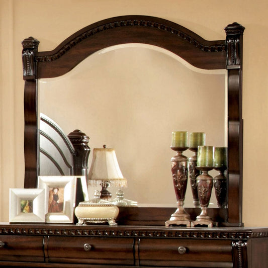 Furniture of America - Burleigh Mirror in Cherry - CM7791M View 1