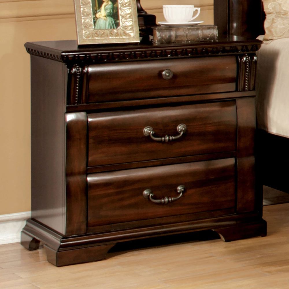 Furniture of America - Burleigh Nightstand in Cherry - CM7791N View 2