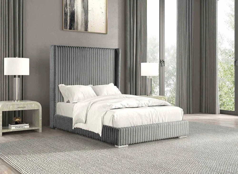 Furniture of America - Cadwell - E.King Bed, Gray - FM7120GY-EK view 1