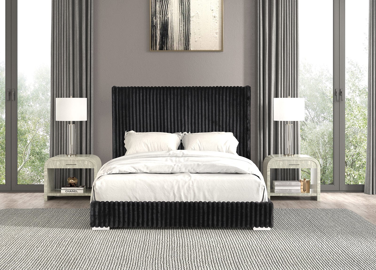 Furniture of America - Cadwell Twin Bed in Black - FM7120BK-T View 2