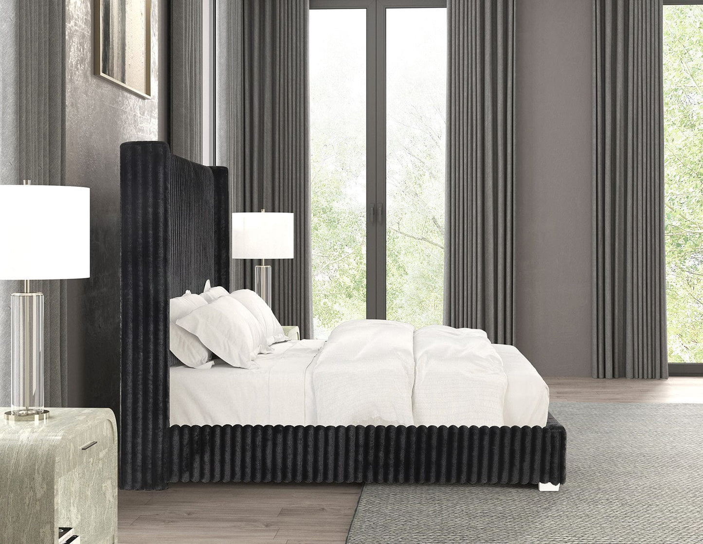Furniture of America - Cadwell Twin Bed in Black - FM7120BK-T View 3
