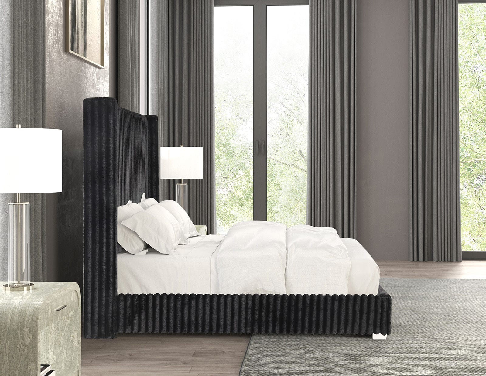 Furniture of America - Cadwell Twin Bed in Black - FM7120BK-T View 3