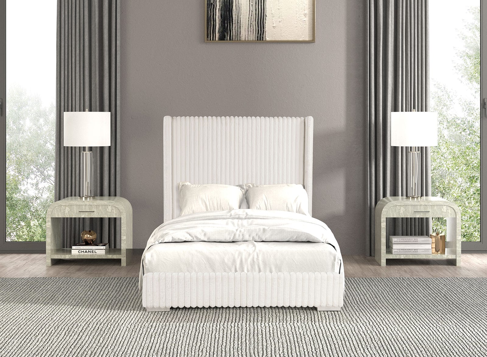 Furniture of America - Cadwell Twin Bed in White - FM7120WH-T View 2