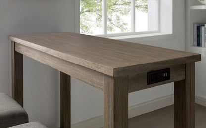 Furniture of America - Caerleon 3 Pc. Counter Ht. Table Set in Wire-Brushed Gray/Gray - CM3474GY-PT-3PK View 2