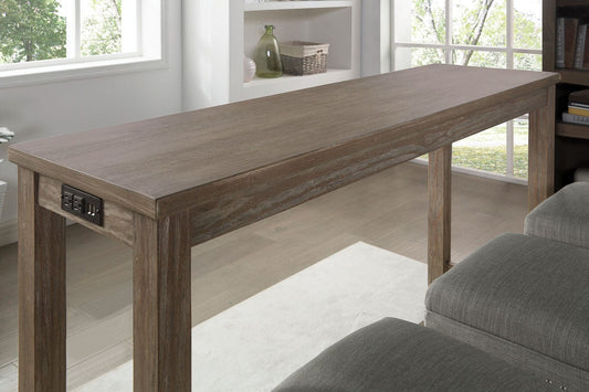 Furniture of America - Caerleon 4 Pc. Counter Ht. Table Set in Wire-Brushed Gray/Gray - CM3474GY-PT-4PK View 2