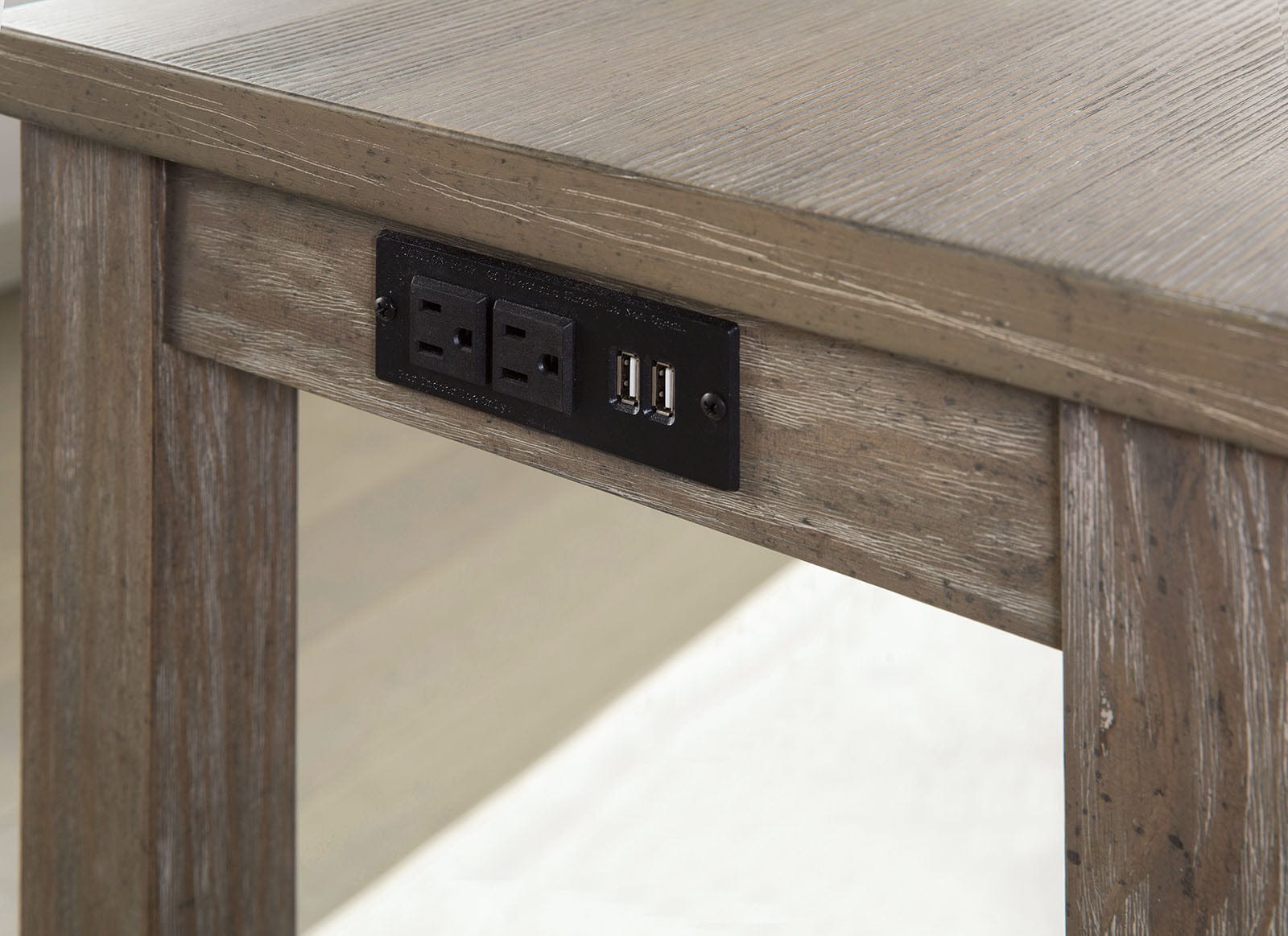Furniture of America - Caerleon 4 Pc. Counter Ht. Table Set in Wire-Brushed Gray/Gray - CM3474GY-PT-4PK View 3