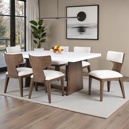 Furniture of America - Caerwys - 6 Pc. Dining Table Set - Brown - FM34004BR-T-7PC view 1
