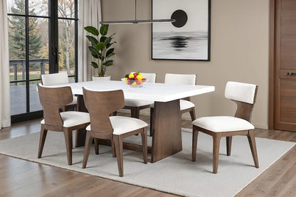 Furniture of America - Caerwys - 6 Pc. Dining Table Set - Brown - FM34004BR-T-7PC view 2