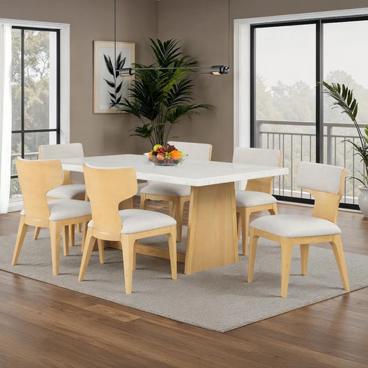 Furniture of America - Caerwys - 6 Pc. Dining Table Set - Natural - FM34004NT-T-7PC view 1