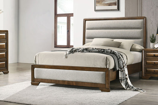 Furniture of America - Caerwys E.King Bed in Brown/Light Gray - FM7231BR-EK-BED View 1