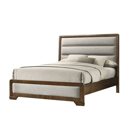 Furniture of America - Caerwys Queen Bed in Brown/Light Gray - FM7231BR-Q-BED View 1