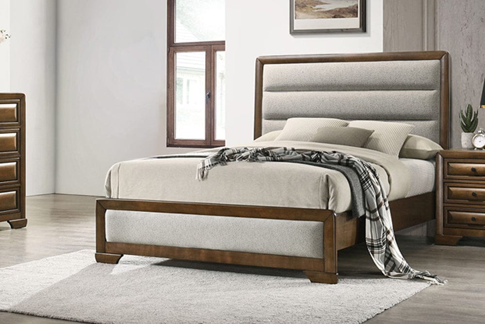 Furniture of America - Caerwys Queen Bed in Brown/Light Gray - FM7231BR-Q-BED View 2