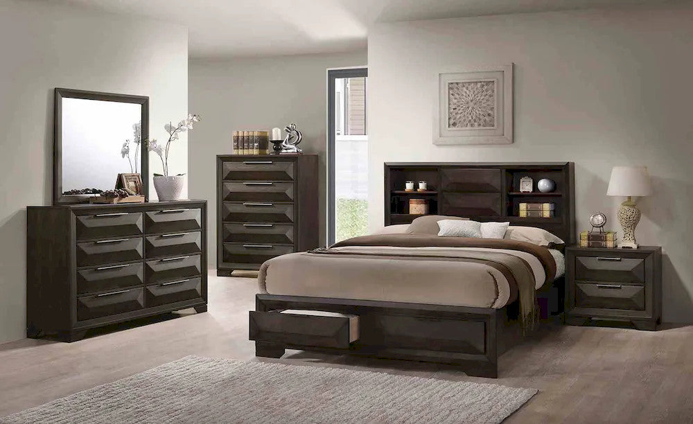 Furniture of America - Caistor - 4 Pc. Queen Bedroom Set w/ Chest - FM7233BR-Q-5PC-CHEST view 1