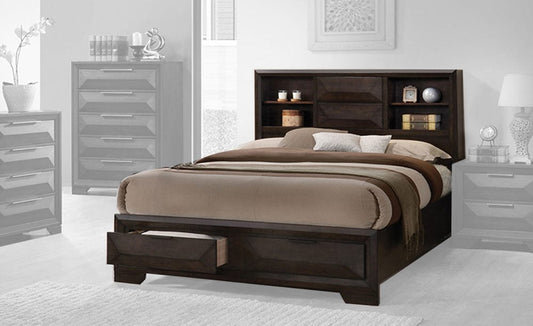 Furniture of America - Caistor E.King Bed in Espresso - FM7233BR-EK-BED View 1