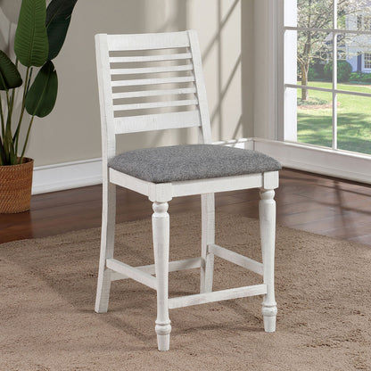 Furniture of America - Calabria Counter Ht. Chair Set of 2 in Antique White/Gray - FOA3908PC-2PK View 1