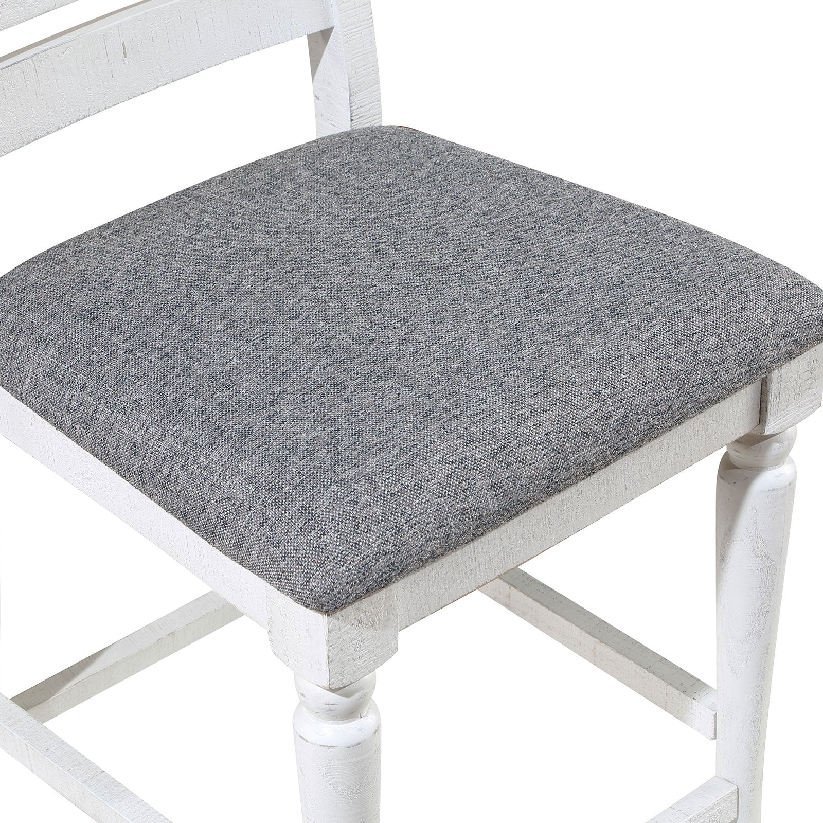 Furniture of America - Calabria Counter Ht. Chair Set of 2 in Antique White/Gray - FOA3908PC-2PK View 2