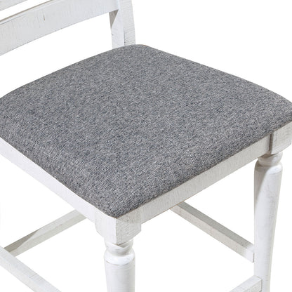 Furniture of America - Calabria Counter Ht. Chair Set of 2 in Antique White/Gray - FOA3908PC-2PK View 2
