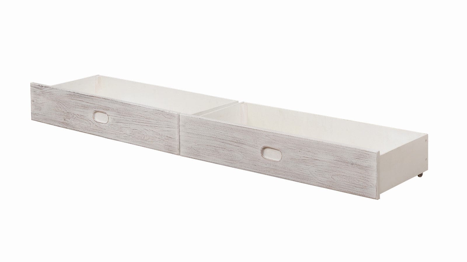 Furniture of America - California Iii Twin/Full Bunk Bed w/ 2 Drawers in Wire-Brushed White - CM-BK588BWH-BED View 3