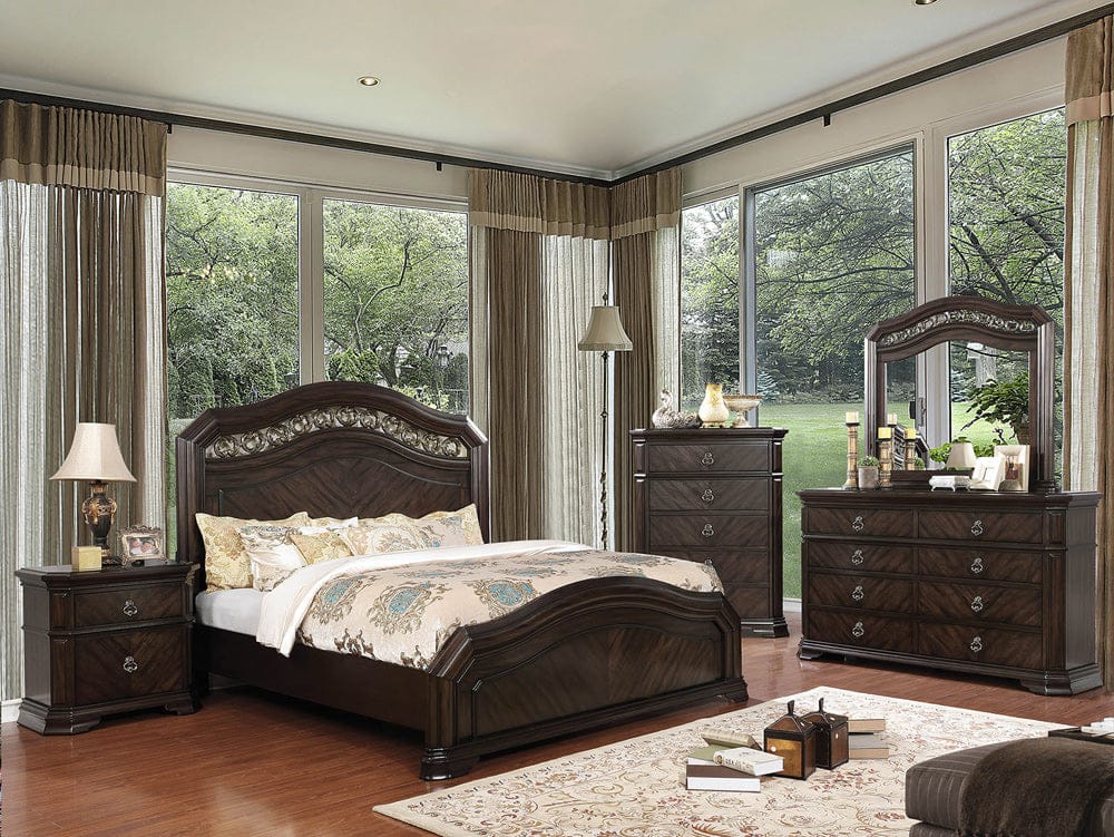 Furniture of America - Calliope 5 Pc. Queen Bedroom Set w/ Chest in Espresso - CM7751Q-5PC-CHEST View 1