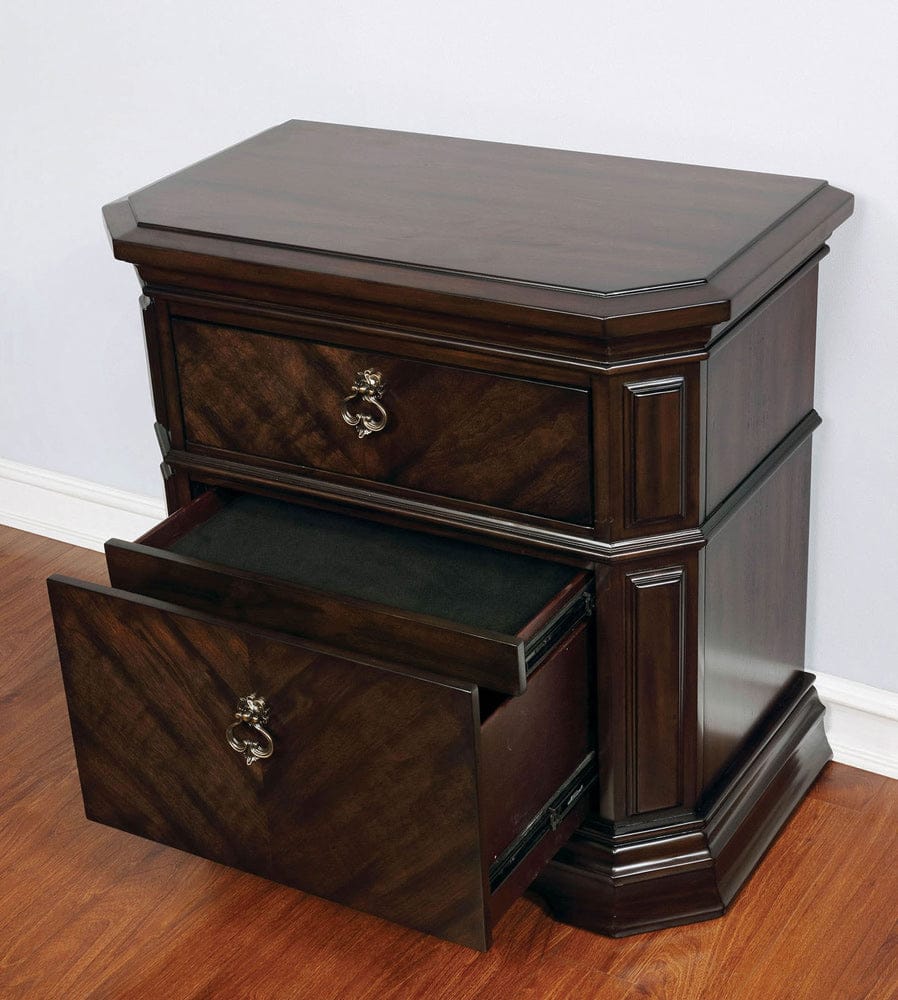 Furniture of America - Calliope Nightstand w/ USB in Espresso - CM7751N View 1