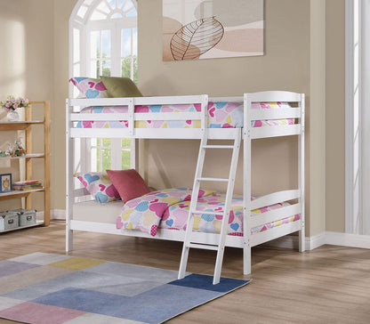 Furniture of America - Candice Twin/Twin Bunk Bed in White - FM-BK002WH View 1
