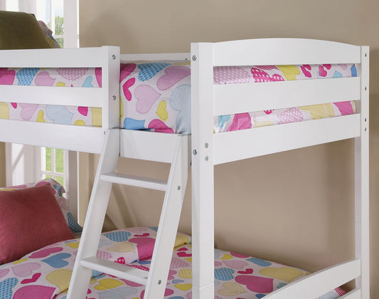 Furniture of America - Candice Twin/Twin Bunk Bed in White - FM-BK002WH View 2