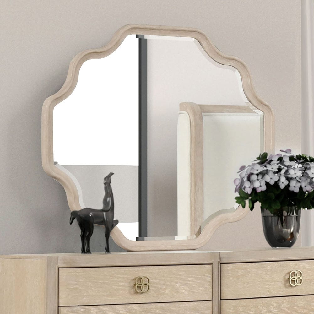 Furniture of America - Candra Mirror in Natural Oak - FM7424AK-M View 3