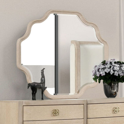 Furniture of America - Candra Mirror in Natural Oak - FM7424AK-M View 3