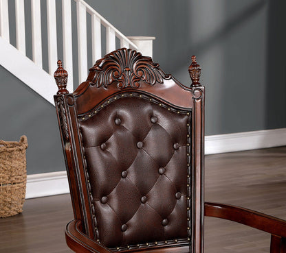 Furniture of America - Canyonville Arm Chair Set of 2 in Brown Cherry/Dark Brown - CM3144AC-2PK View 2