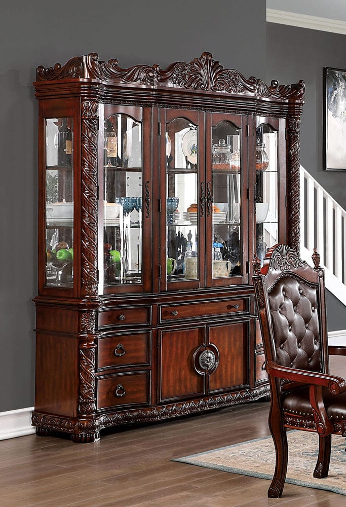 Furniture of America - Canyonville Hutch & Buffet in Brown Cherry - CM3144HB-SET View 1