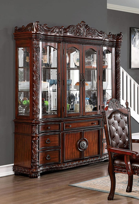 Furniture of America - Canyonville Hutch & Buffet in Brown Cherry - CM3144HB-SET View 1